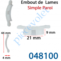 048100 Embout de lames E 40 Simple Paroi