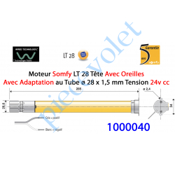 1000040 Moteur LT 28B 0,7/31 24 v cc Tête Avec Oreilles Standard Sans Mds