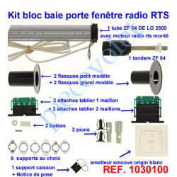 1030100 Kit de Modernisation Somfy Bloc Baie Porte-Fenêtre Radio Rts