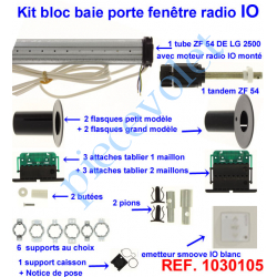 1030105 Kit de Modernisation Somfy Bloc Baie Porte-Fenêtre Radio io