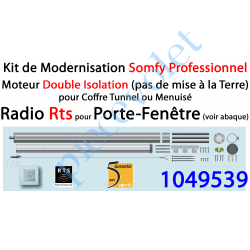 1049539 Kit de Modernisation Somfy Double Isolation Porte-Fenêtre Radio Rts