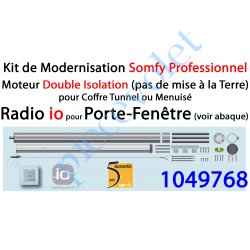 1049768 Kit de Modernisation Somfy Double Isolation Porte-Fenêtre Radio io
