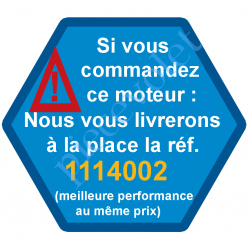 1113001 Moteur Météor Droit 20/17 SLT 50 sans Mds pour Store Cassette