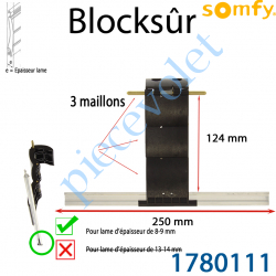 1780111 Verrou Automatique Blocksûr de 3 Maillons pour lame 8-9 mm