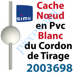 2003698 Cache Noeud du Cordon en Forme de Boule en Pvc Blanc