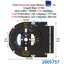 2005757 Support Moteur T5 Simu en Forme de Tiroir pour Rehau S762