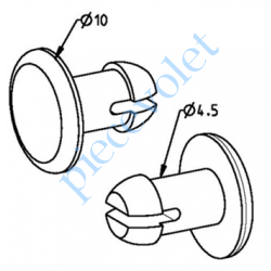 4733 Rivet en Polyamide pour Clipper les Protections sur les Verrous Automatiques Blocksûr