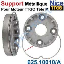 625.10010/A Support Métallique TT Go Tête M Percé de 4 Trous diamètre 6,2 mm entr'axes 48 mm pour Vis à Tête Ronde ou Hexagonale