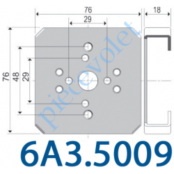 6A3.5009 Support Moteur Universel en C Ls 40 LT 50 etc. sur Modulo, Lucobay, Cvr, Starbox, Schuco  Sans Visserie