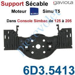 6D3.5413 Support Moteur Simu T5 Sécable dans Console Simbac de 125 à 205