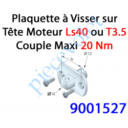 9001527 Support Moteur LS 40 ou T 3.5 Carré de 10 Percé pour Goupille Avec 2 vis Plastite 3,8 x 12 mm