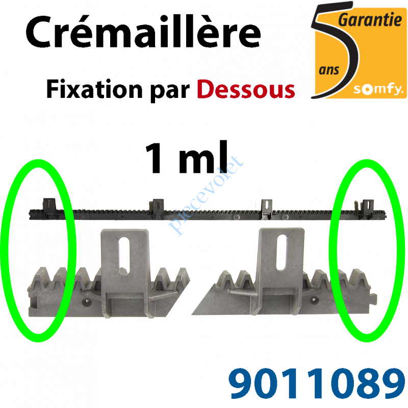 9011089 Crémaillère Nylon Armé Fixation par le Dessous (1 ml)