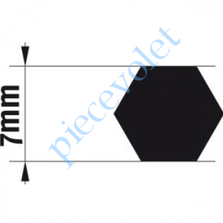 9014164 Adaptateur d'Axe Hexagonal de 7 mm pour Moteur de Bso J4