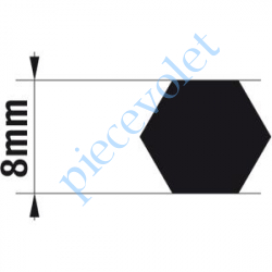 9014165 Adaptateur d'Axe Hexagonal de 8 mm pour Moteur de Bso J4