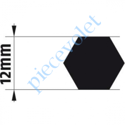 9014169 Adaptateur d'Axe Hexagonal de 12 mm pour Moteur de Bso J4