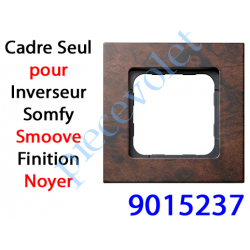 9015237 Cadre Smoove Noyer Laqué 1 Poste 80 x 80 x 10 mm