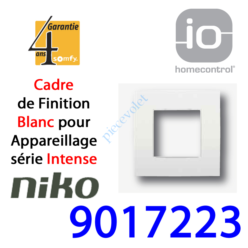 9017223 Cadre Niko Intense Blanc 1 Poste 80 x 80 x xx mm