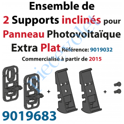 9019683 Support Incliné pour Fixation du Panneau Photovoltaïque Solaire AutoSun Extra Plat Modèle 2015