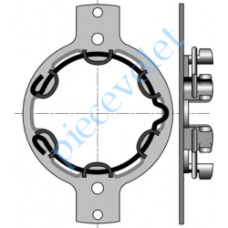 9410707 Support Métallique entr'axes 102 & 75 mm ø 5,2 & 6,3 Moteur LT 50 Cpl Maxi 50 Nm