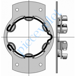 9410715 Support Métallique entr'axes 84 mm ø 4,2 Moteur LT 50 Couple Maxi 50 Nm