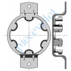 9410717 Support Métallique entr'axes 90 mm Moteur LT 50 Couple Maxi 50 Nm