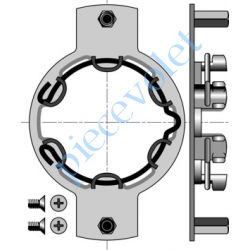 9410719 Support Métallique Déporté entr'axes 100 mm Insert M Moteur LT 50 Cpl Max 50 Nm