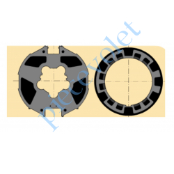 9420331 Jeu d'Adaptation pour Moteur LT 60, Tube Imbac 85 à Goutte ø 12 12/10