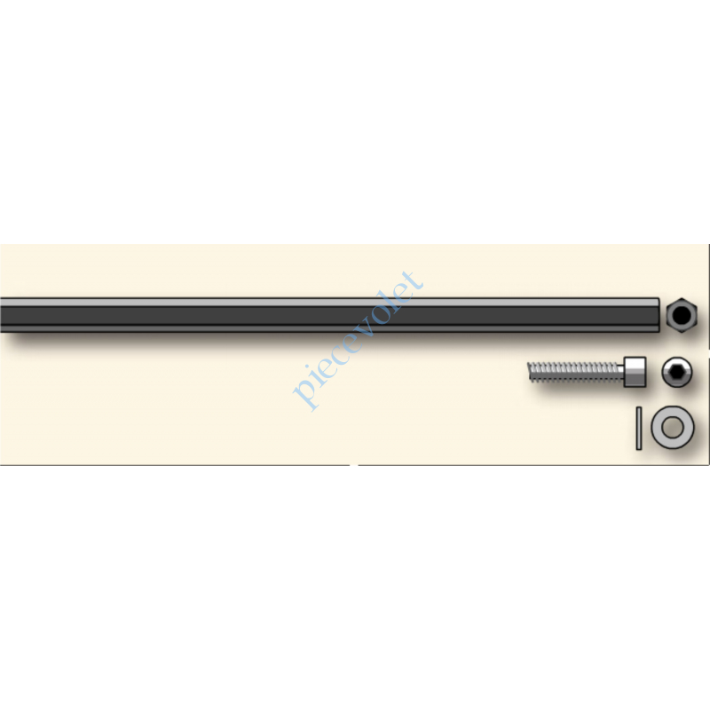 9420657 Tringle d'attaque Hexa 7 mm Lg 200 mm