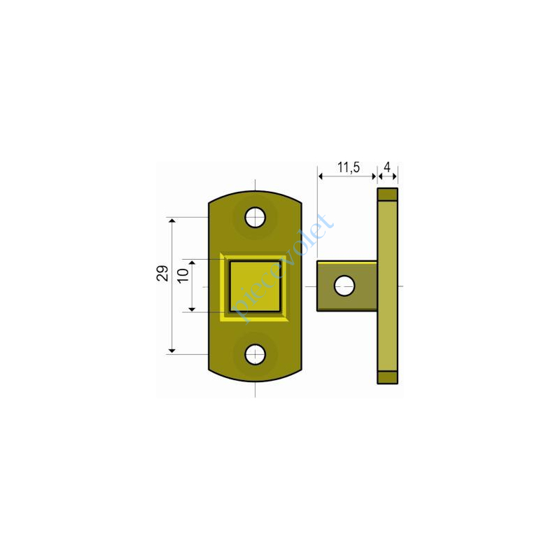 9500602 Support Moteur LS 40 Carré de 10