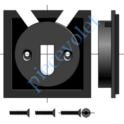 9500620 Support de Moteur Somfy Ls 40 pour Caisson Elket à Tiroir de 68 ou 88 mm Avec 2 Vis Plastite n°7