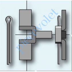 9510658 Support Moteur LS 40 en T à Souder Couple Maxi 13 Nm avec Goupille ø 3,5 mm