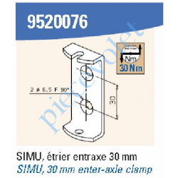 9520076 Support Moteur T5 en C 2 Trous ø 6,5 Fraisés Entr'Axes 30 mm