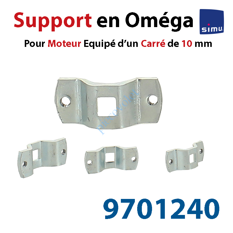 Simu 9701240 Support en Oméga pour Moteur équipé d'un Carré de 10 Mâle ...