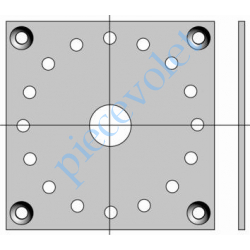 9706034 Plaque 100 x 100 Support Csi 50 & 60 entr'axes 85,5 mm Couple Maxi 120 Nm