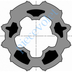 9751004 Roue pour Moteur LT 50, Tube Imbac ø 65 6 & 8/10