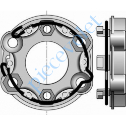 9910000 Support Moteur Somfy LT à Tête Etoile Universel sur Store Avec Anneau Sans Boucle en Inox multi-percements