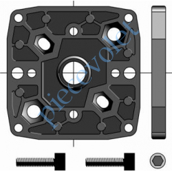 9910040 Support Csi Entr'axes Trd 44 M6, 48 M6 & 60 mm M8 Sans Pion Cple Max 120 Nm