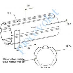 Tube Zf64 en 8/10 Galva, le mètre