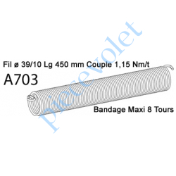 A703 Ressort Type X Fil 39/10 x 450 mm