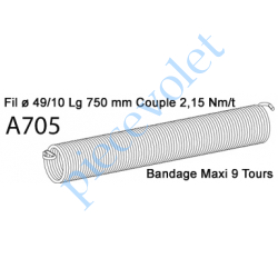 A705 Ressort Type X Fil 49/10 x 750 mm