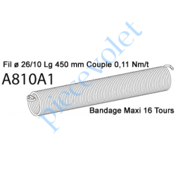 A810A1 Ressort Type X Fil 26/10 x 425 mm