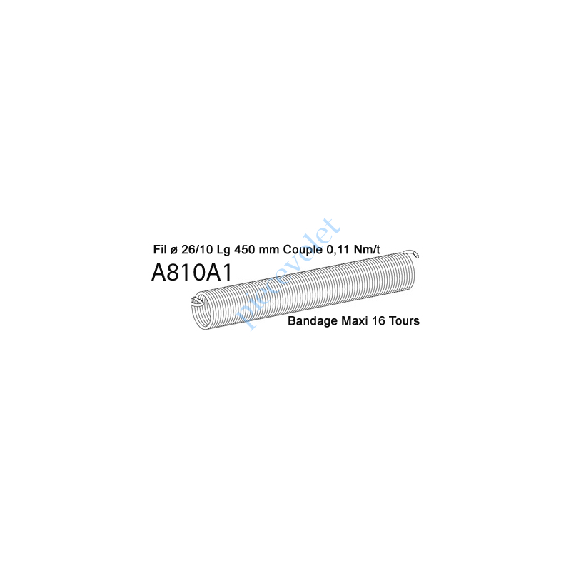 A810A1 Ressort Type X Fil 26/10 x 425 mm