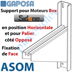 ASOM Support pour Moteur Box SidOne en Position Horizontale 4 Trous Pose Face