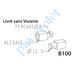 B100 Adaptateur pour Compensateur pour Pose sur Téton ø 12 Mâle Sans Vis