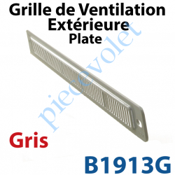 Renson B1913G Grille de Ventilation Extérieure 30 m³/h Plate Nicoll 293 x  24 x 4 Coloris Gris Clair