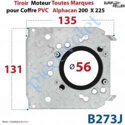 B273J Tiroir Percé ø 56