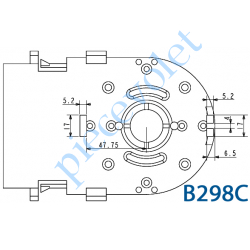 B298C Tiroir Percé ø xx en Matériau Composite pour Coffre Plastival (Profialis) de 170 et de 250 mm