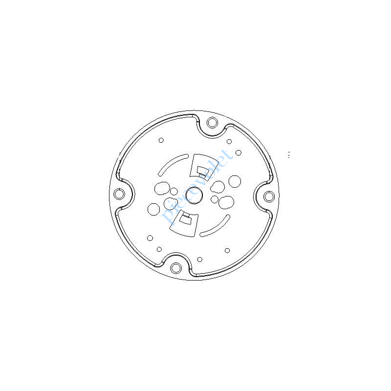C527F Plaque Avec Téton diamètre 12mm pour Coffre Pvc Kömmerling Profine Varinova