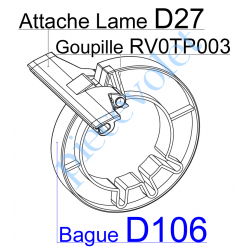 D106 Bague de Verrou de Fixation Directe sur Tube Deprat 89 ø Ext 134 - 152 mm