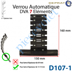 D107-1 Verrou Automatique Dva 7 éléments pour lames 13-14 mm